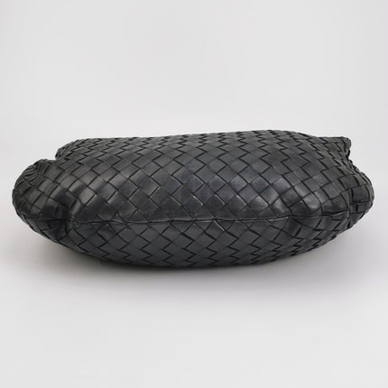 Bottega Veneta Jodie Small Black Lambskin Leather Silver Hardware
