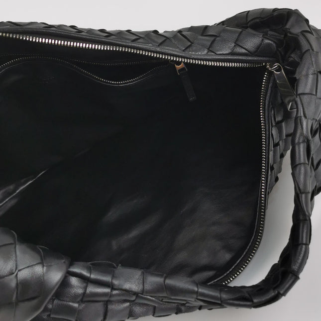 Bottega Veneta Jodie Small Black Lambskin Leather Silver Hardware