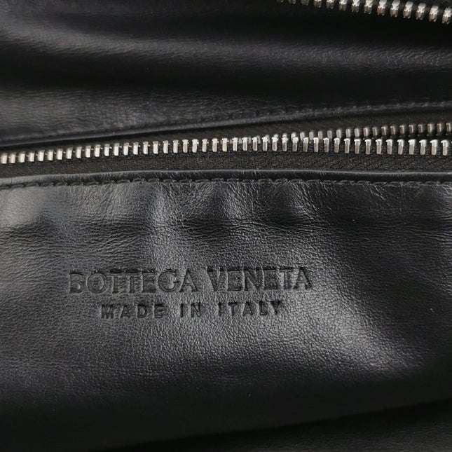 Bottega Veneta Jodie Small Black Lambskin Leather Silver Hardware