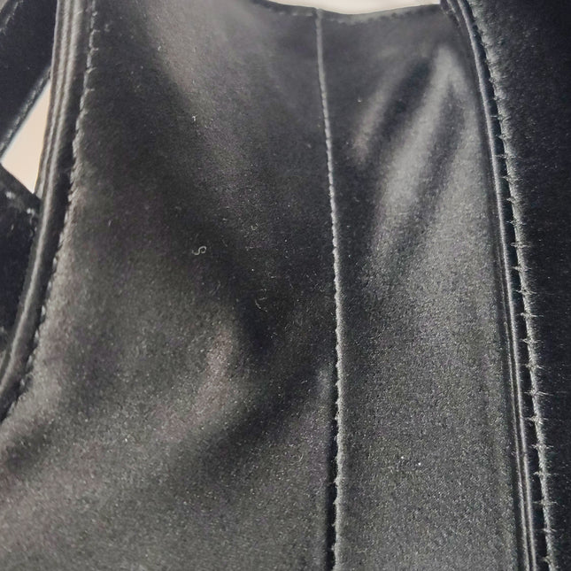Dior Saddle Mini Silk Handbag Black with crystals