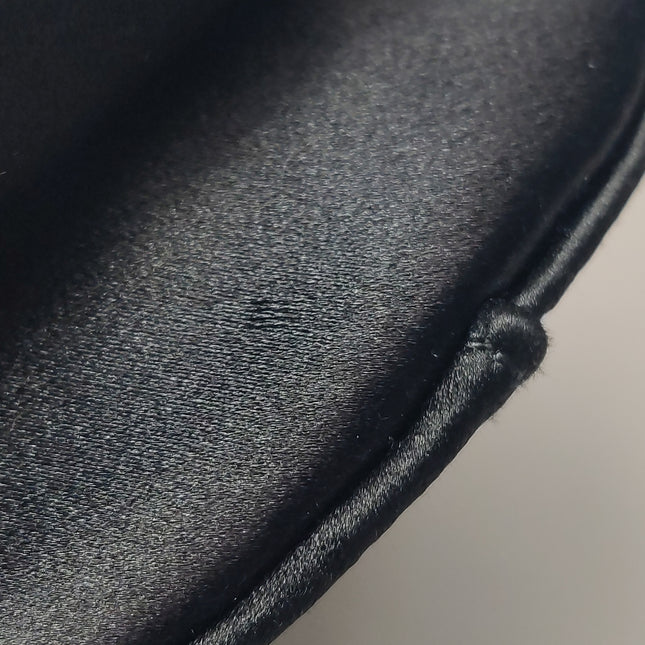 Dior Saddle Mini Silk Handbag Black with crystals
