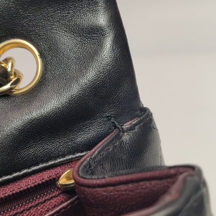 Chanel Classic Flap Jumbo Black Lambskin Leather Single Flap Gold Hardware 2010-11