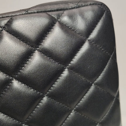 Chanel Classic Flap Jumbo Black Lambskin Leather Single Flap Gold Hardware 2010-11