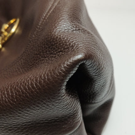 Gucci Softbit Maxi Shoulder Bag Dark Brown Calfskin Leather