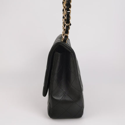 Chanel Classic Flap Jumbo Black Lambskin Leather Single Flap Gold Hardware 2010-11