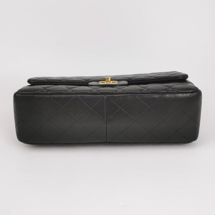Chanel Classic Flap Jumbo Black Lambskin Leather Single Flap Gold Hardware 2010-11