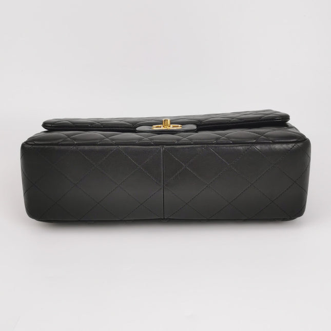 Chanel Classic Flap Jumbo Black Lambskin Leather Single Flap Gold Hardware 2010-11