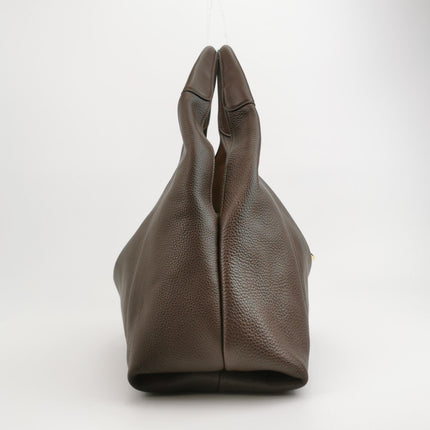Gucci Softbit Maxi Shoulder Bag Dark Brown Calfskin Leather