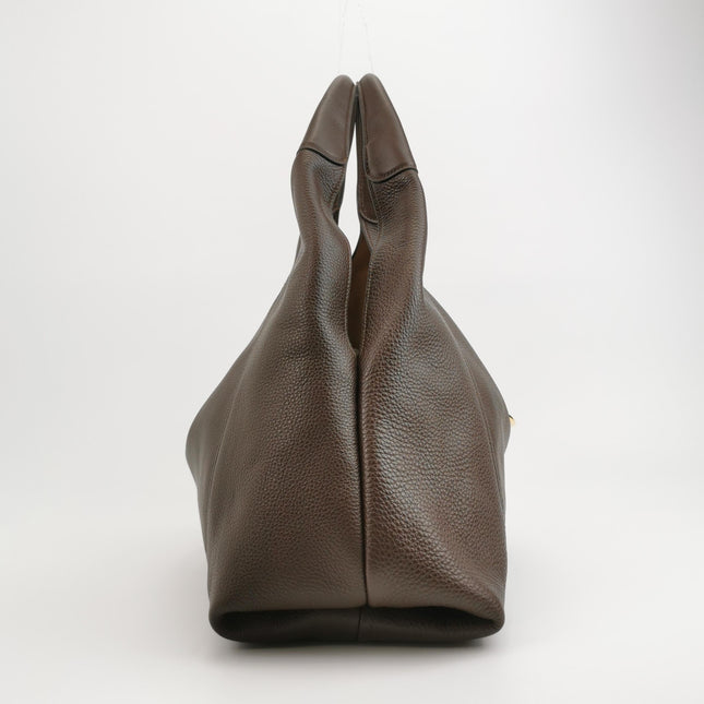 Gucci Softbit Maxi Shoulder Bag Dark Brown Calfskin Leather
