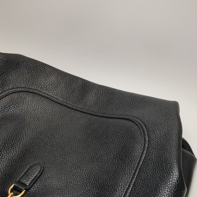 Gucci Softbit Maxi Shoulder Bag Black Calfskin Leather