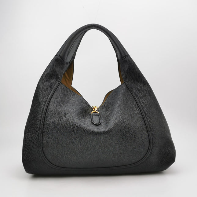 Gucci Softbit Maxi Shoulder Bag Black Calfskin Leather
