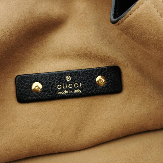 Gucci Softbit Maxi Shoulder Bag Black Calfskin Leather