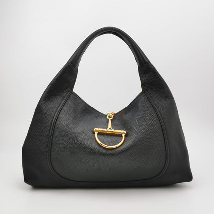 Sac porté épaule Gucci Softbit Maxi en cuir de veau noir