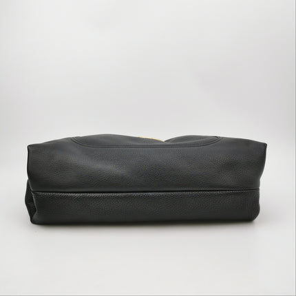 Sac porté épaule Gucci Softbit Maxi en cuir de veau noir