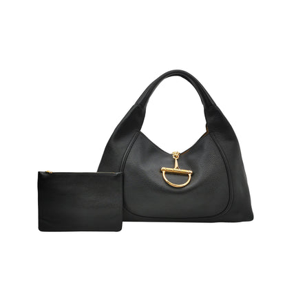 Sac porté épaule Gucci Softbit Maxi en cuir de veau noir