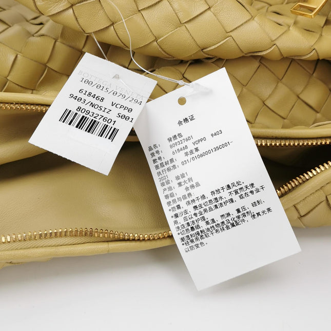 Bottega Veneta Jodie Maxi Lambskin Leather Beige Oats 70cm