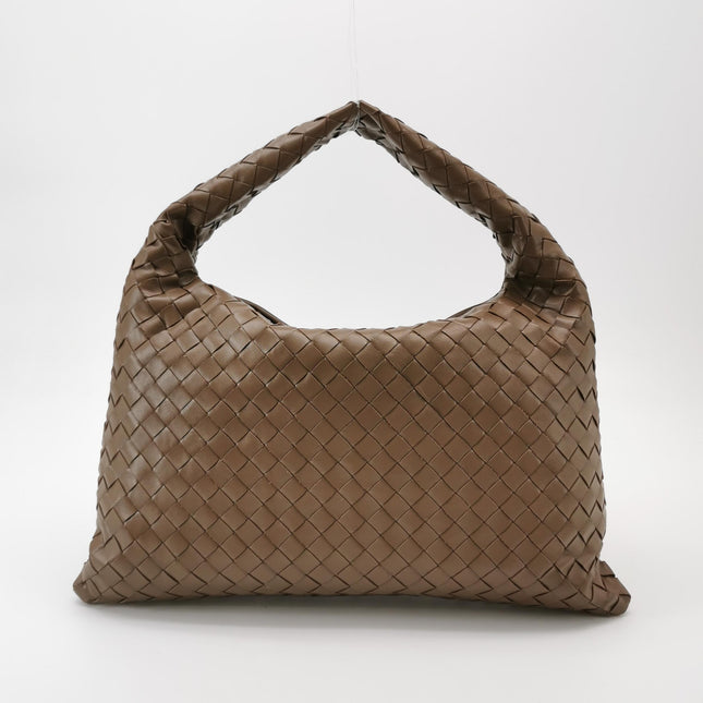 Bottega Veneta Hop Hobo Medium Leather Nutty Brown