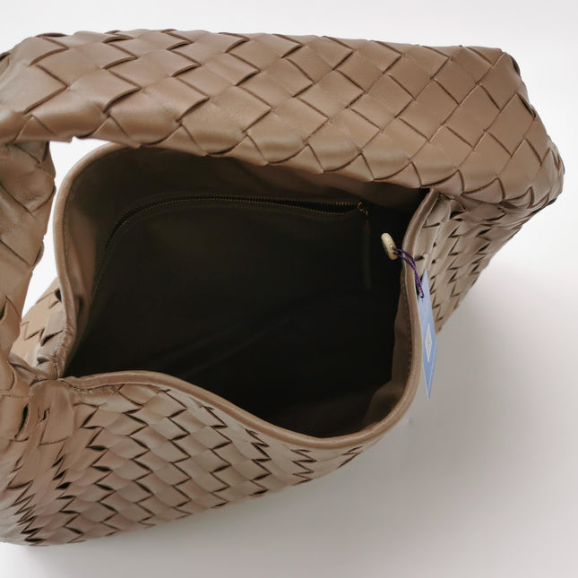 Bottega Veneta Hop Hobo Medium Leather Nutty Brown