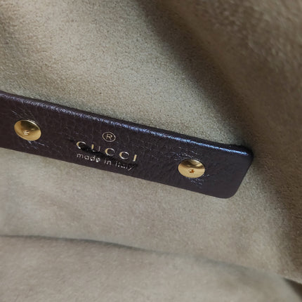 Gucci Softbit Maxi Shoulder Bag Dark Brown Calfskin Leather