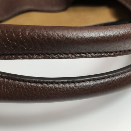 Gucci Softbit Maxi Shoulder Bag Dark Brown Calfskin Leather