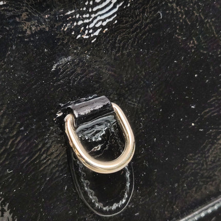 Gucci Jackie 1961 Small Black Patent Leather Shoulder Bag S24