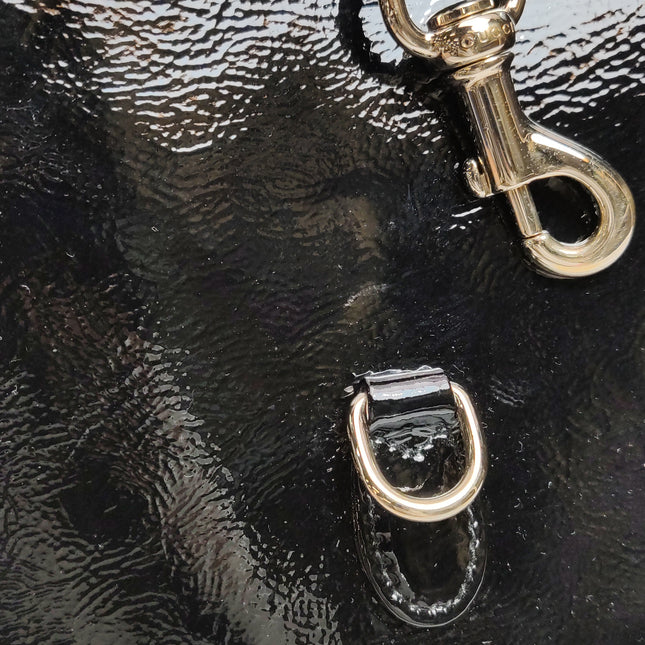 Gucci Jackie 1961 Small Black Patent Leather Shoulder Bag S24