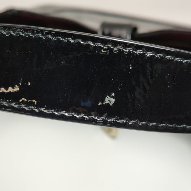 Gucci Jackie 1961 Small Black Patent Leather Shoulder Bag S24