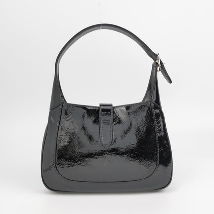 Gucci Jackie 1961 Small Black Patent Leather Shoulder Bag S24