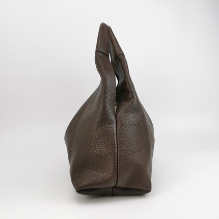 Gucci Softbit Maxi Shoulder Bag Dark Brown Calfskin Leather
