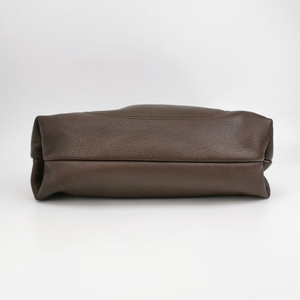 Gucci Softbit Maxi Shoulder Bag Dark Brown Calfskin Leather