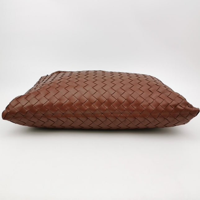 Bottega Veneta Hop Hobo Medium Leather Brick Red 46cm
