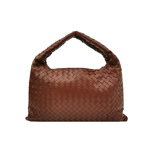 Bottega Veneta Hop Hobo Medium Leather Brick Red 46cm