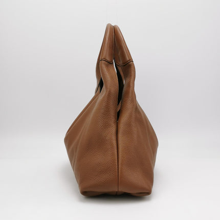 Gucci Softbit Maxi Shoulder Bag Tan Brown Calfskin Leather 2024