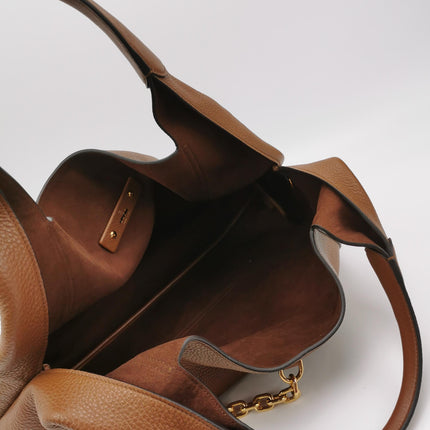 Gucci Softbit Maxi Shoulder Bag Tan Brown Calfskin Leather 2024