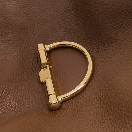 Gucci Softbit Maxi Shoulder Bag Tan Brown Calfskin Leather 2024