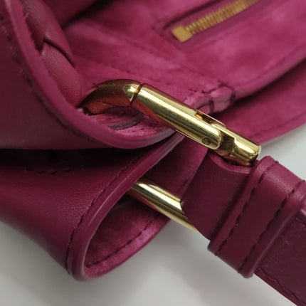Bottega Veneta Ciao Ciao Medium Raspberry Pink Leather Gold Hardware Crossbody Bag