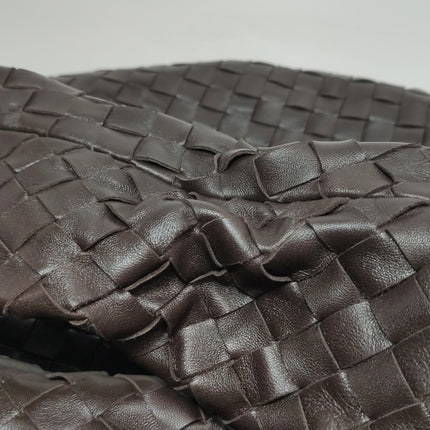 Bottega Veneta Jodie Maxi Lambskin Leather Chocolate Brown 70cm
