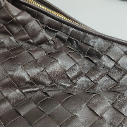 Bottega Veneta Jodie Maxi Lambskin Leather Chocolate Brown 70cm