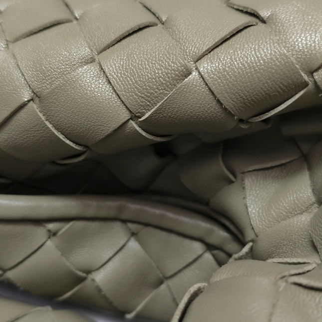 Bottega Veneta Hop Large Leather Travertine Pale Green Hobo Bag