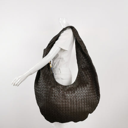 Bottega Veneta Jodie Maxi Lambskin Leather Chocolate Brown 70cm