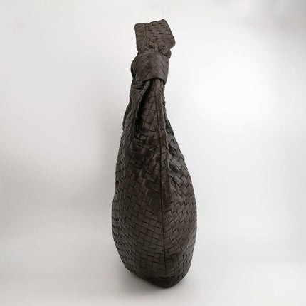 Bottega Veneta Jodie Maxi Lambskin Leather Chocolate Brown 70cm