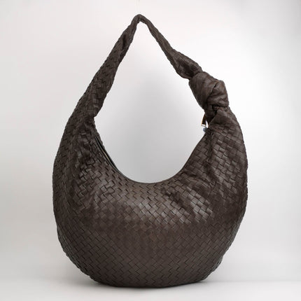 Bottega Veneta Jodie Maxi Lambskin Leather Chocolate Brown 70cm
