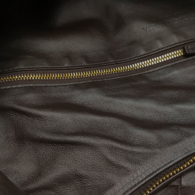 Bottega Veneta Jodie Maxi Lambskin Leather Chocolate Brown 70cm