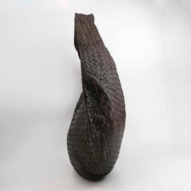 Bottega Veneta Jodie Maxi Lambskin Leather Chocolate Brown 70cm