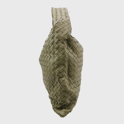 Bottega Veneta Hop Large Leather Travertine Pale Green Hobo Bag