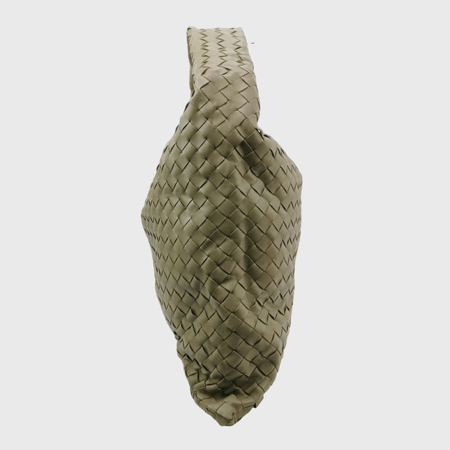 Bottega Veneta Hop Large Leather Travertine Pale Green Hobo Bag