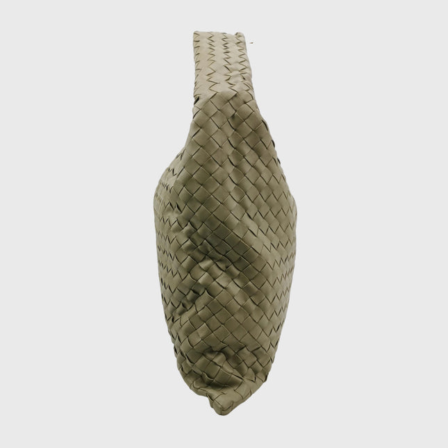 Bottega Veneta Hop Large Leather Travertine Pale Green Hobo Bag