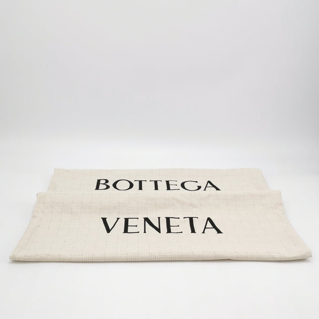Bottega Veneta Hop Large Leather and Denim Intrecciato Navy Hobo Bag 55cm