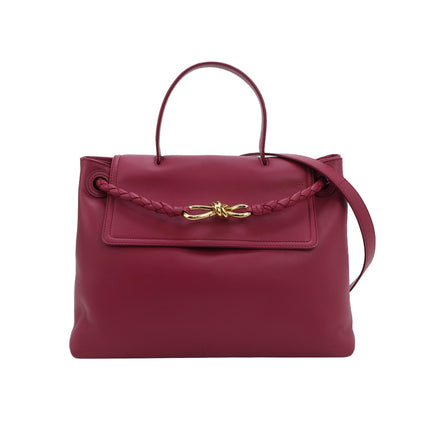 Bottega Veneta Ciao Ciao Medium Raspberry Pink Leather Gold Hardware Crossbody Bag
