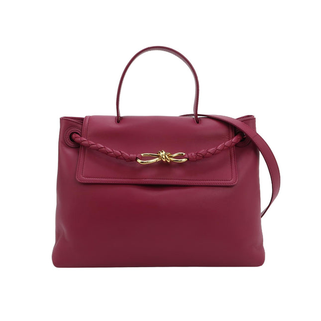 Bottega Veneta Ciao Ciao Medium Raspberry Pink Leather Gold Hardware Crossbody Bag-Luxbags